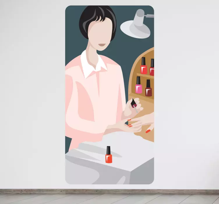 Manicure Lady Wall Sticker - TenStickers
