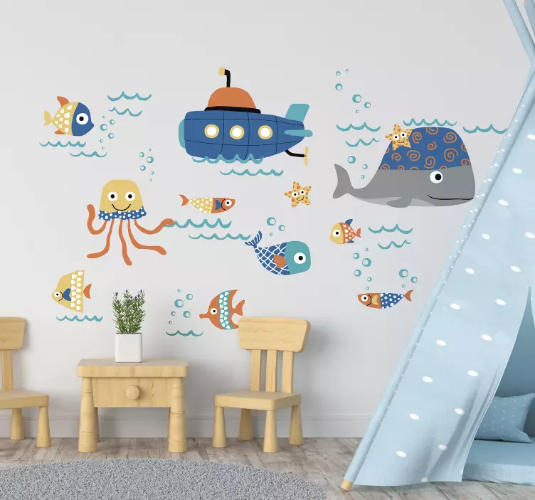 Create an Underwater Oasis! Marine Wall Decal - TenStickers