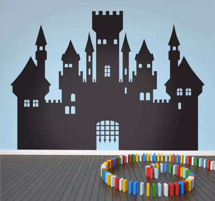 Medieval Silhouette Castle Wall Sticker - TenStickers
