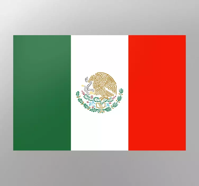 Mexican National Flag Sticker - TenStickers