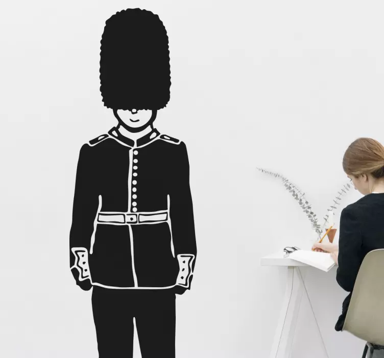 Mono-Colour Queen's Guard Wall Sticker - TenStickers