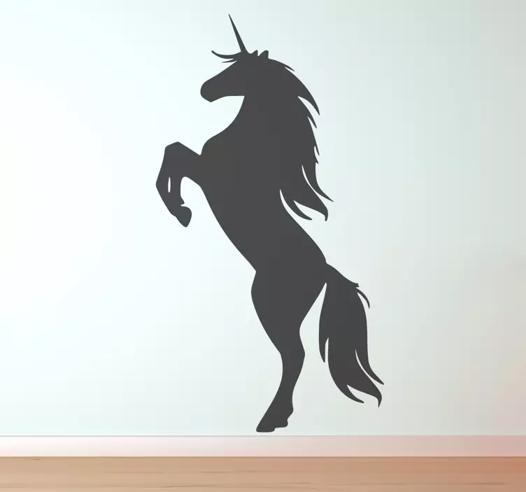 Monochrome Unicorn Wall Sticker - TenStickers