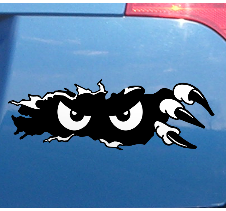 Monocolor peeking eyes design car sticker - TenStickers