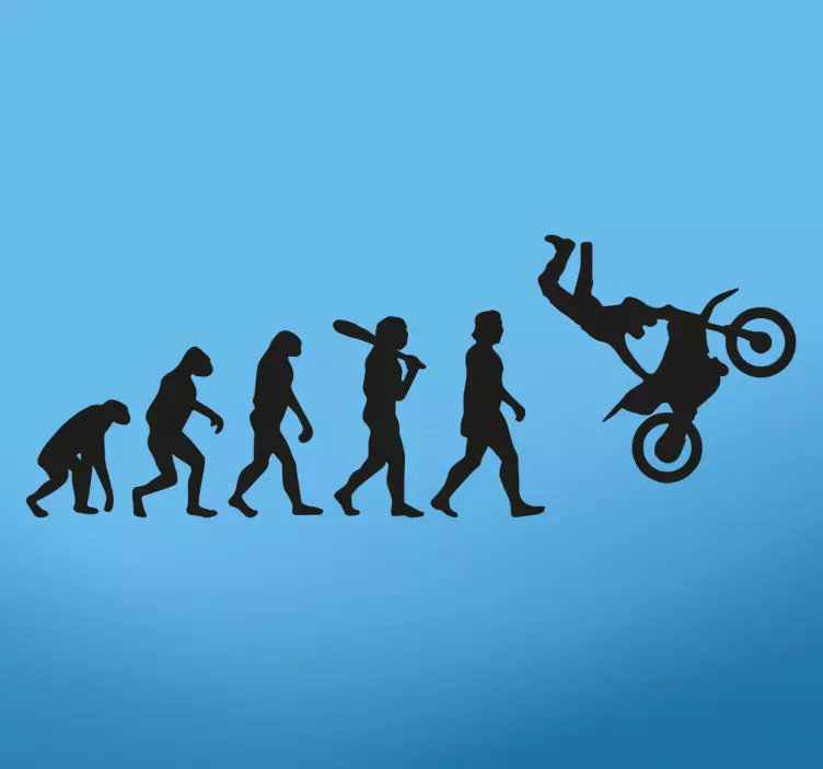 Motorbike Human Evolution motorbike sticker - TenStickers