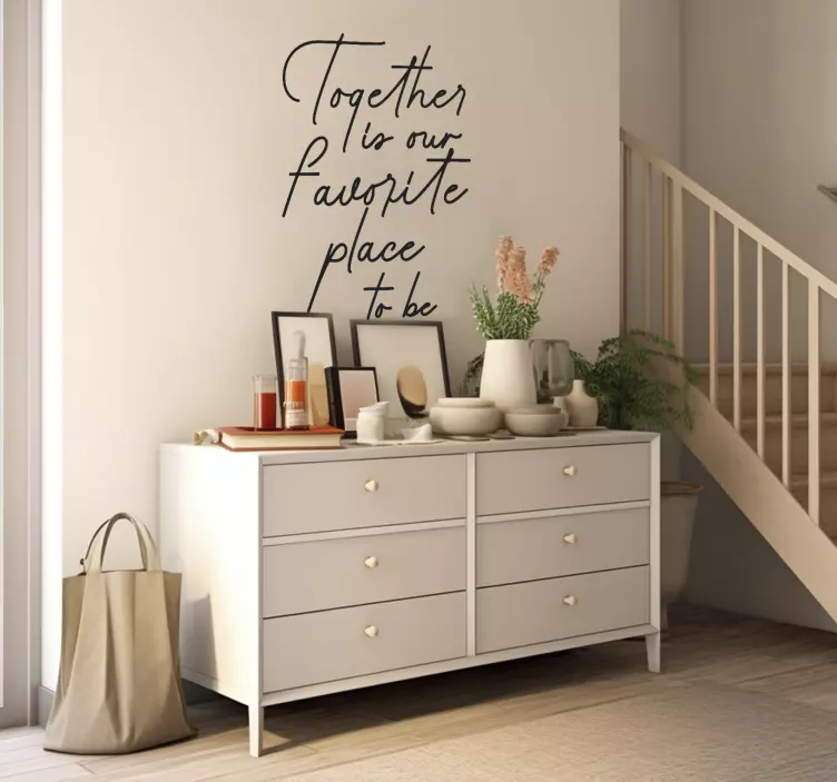 My favorite place is the beach. door entrance sticker - TenStickers