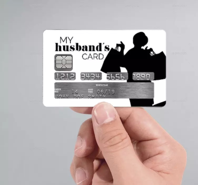 My Husband's card shopper credit card sticker - TenStickers