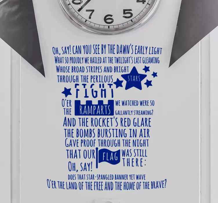 National anthem wall sticker - TenStickers