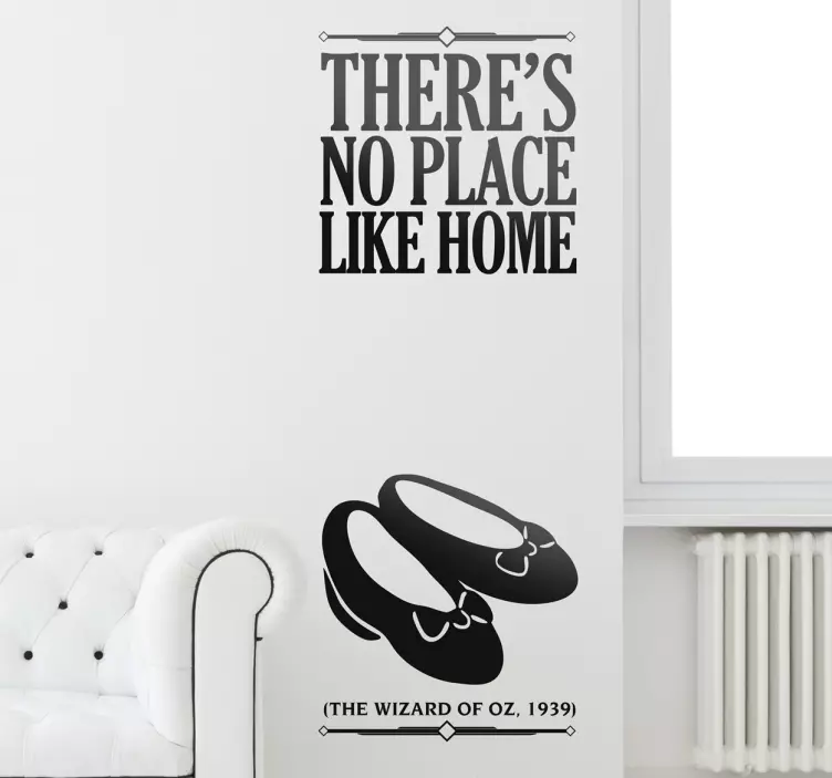 No Place Like Home Wall Sticker - TenStickers