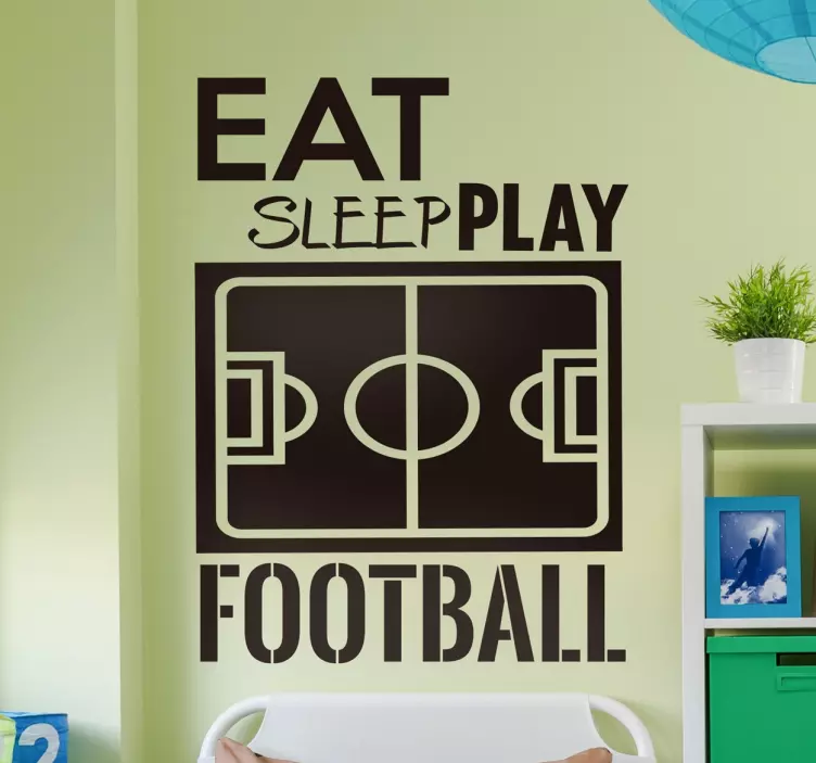 NOURISH REST ENJOY FOOTBALL football sticker - TenStickers
