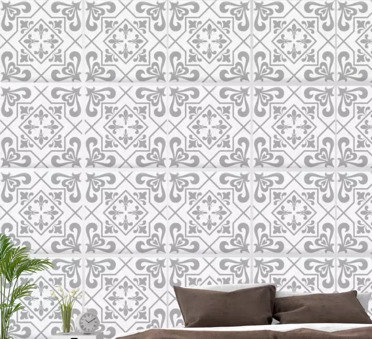 Object sticker geometric tile design - TenStickers