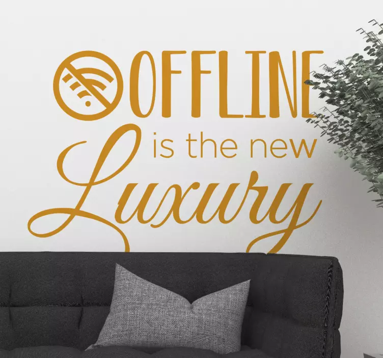 Offline Life Living Room Wall Decor - TenStickers