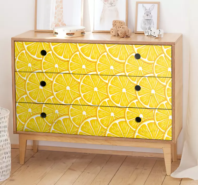 Orange pattern furniture sticker - TenStickers