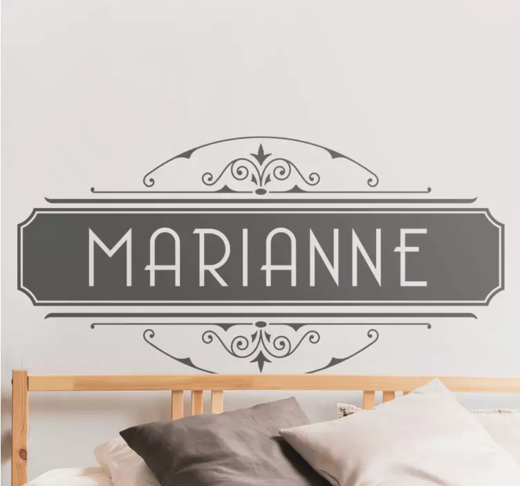 Ornamental personalized name decal - TenStickers