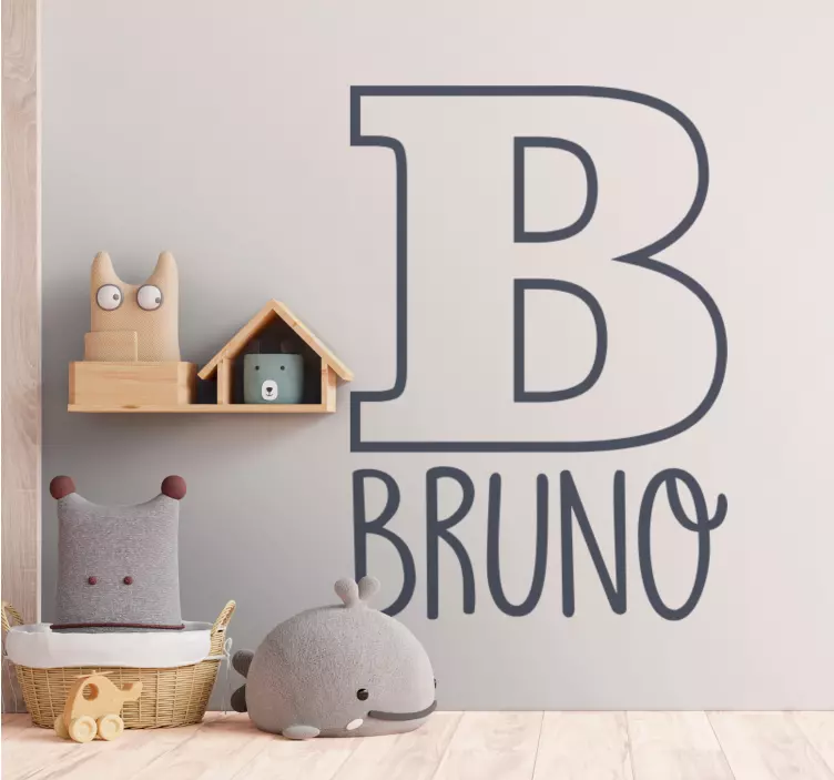 Outlined name personalised sticker - TenStickers