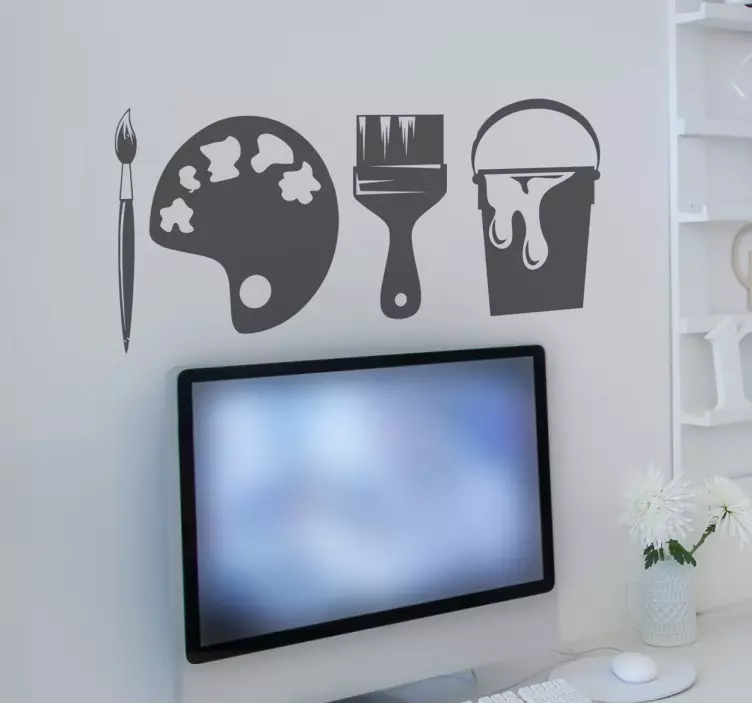Painting Tools Wall Art Sticker - TenStickers