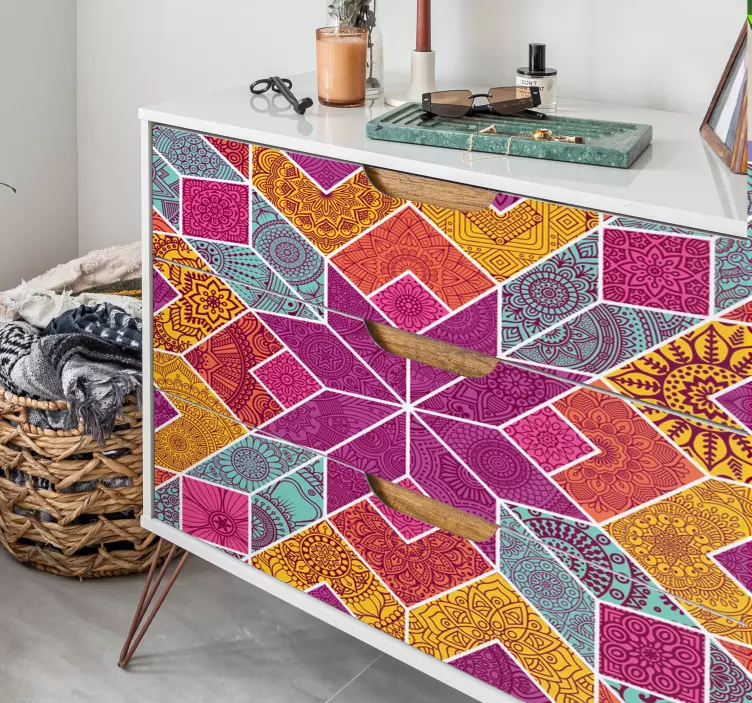 Paisley Mosaic  furniture sticker - TenStickers
