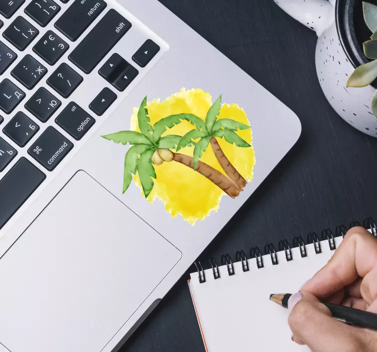 Palm tree (indoor laptop) laptop sticker - TenStickers