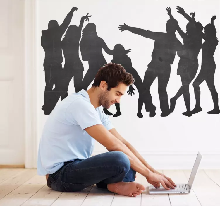 Party Crew Blackboard Sticker - TenStickers