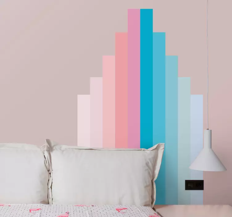 Pastel colors shades color block wall decal - TenStickers