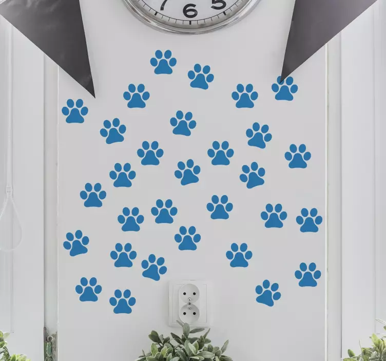 Paw Prints Vinyl Sticker Set - TenStickers