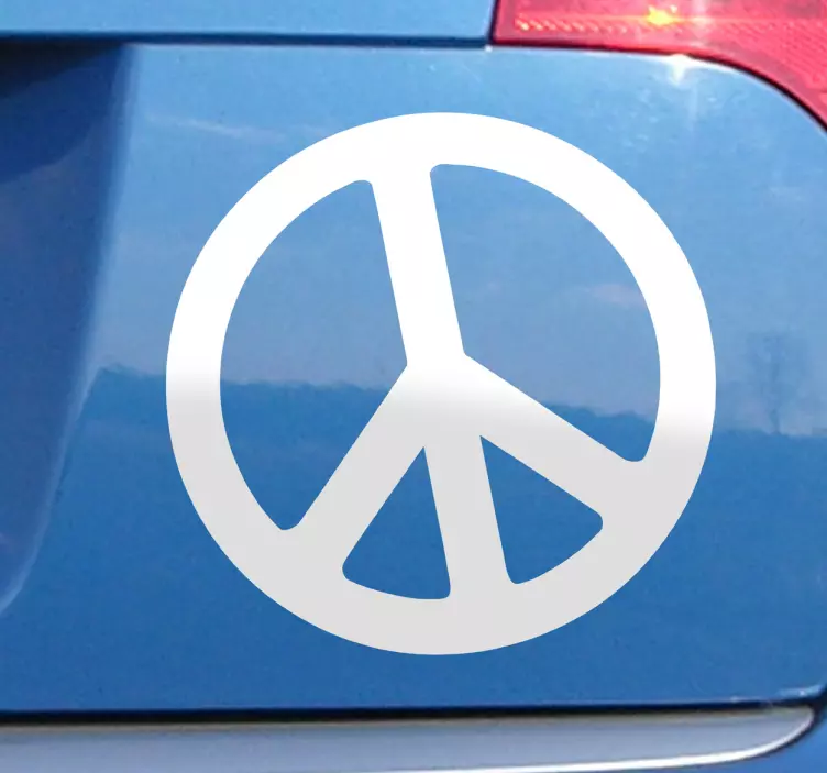 Peace symbol decorative car sticker - TenStickers