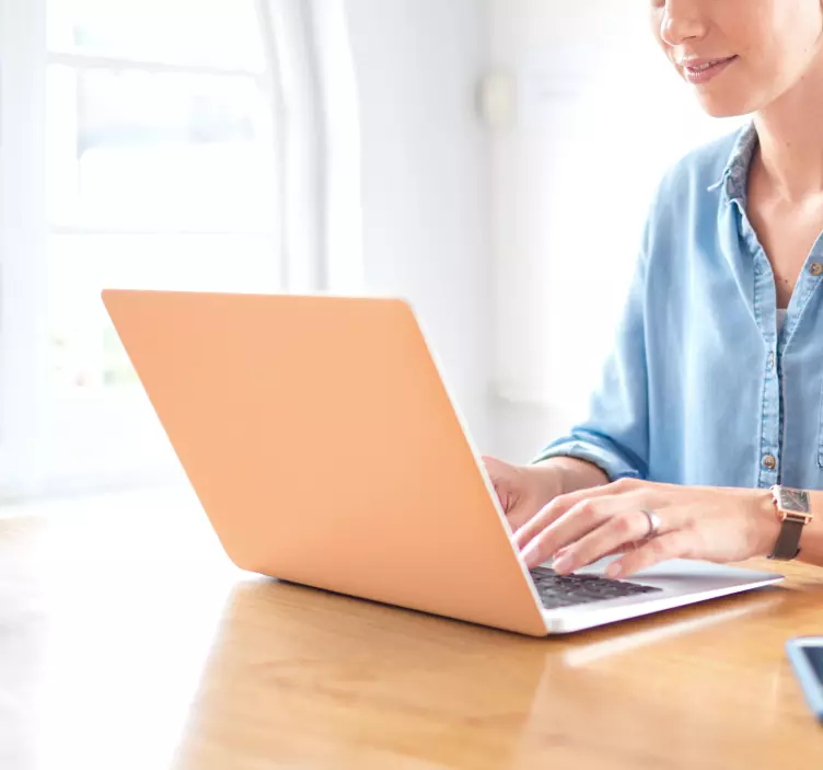 peach fuzz Laptop skin - TenStickers