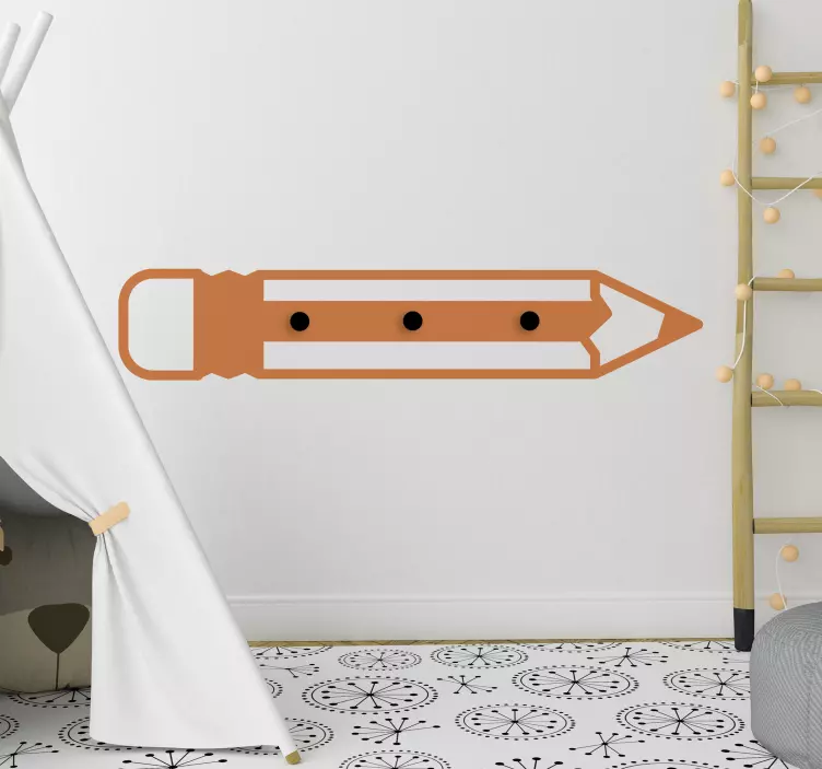 Pencil Outline Design coat hanger sticker - TenStickers
