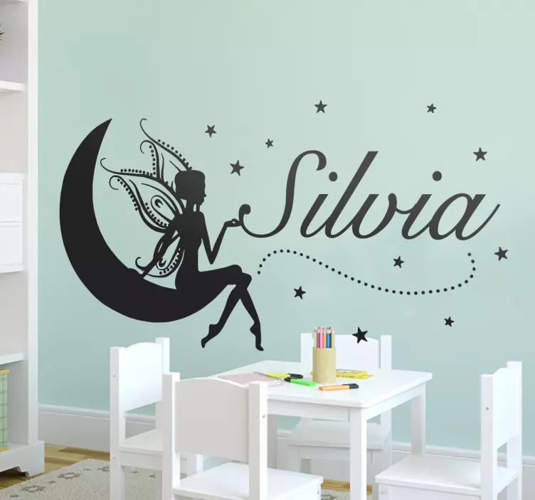 Personalised name fairy wall sticker - TenStickers