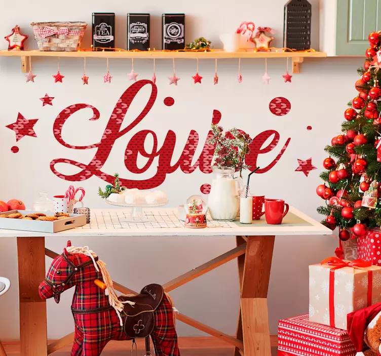 Personalized Christmas Greeting holiday sticker - TenStickers