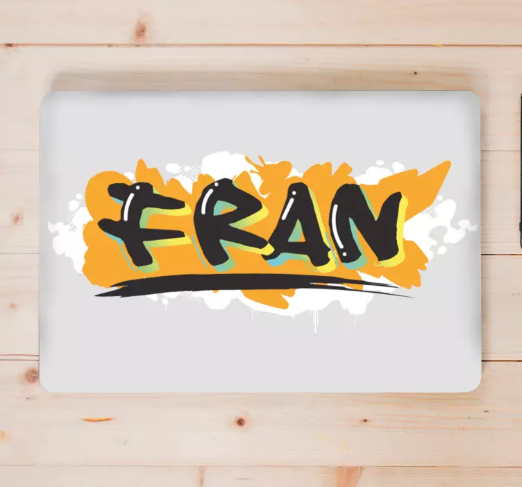 Edgy graffiti  with name laptop skin - TenStickers