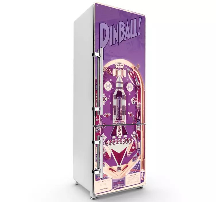 Pinball Fridge Sticker - TenStickers