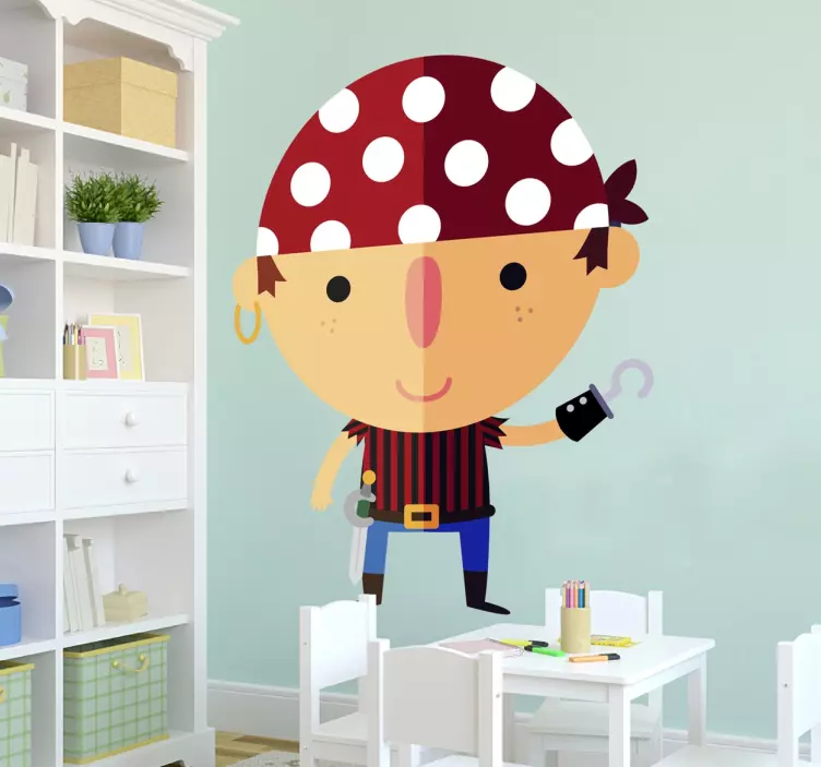 Pirate Boy Kids Sticker - TenStickers
