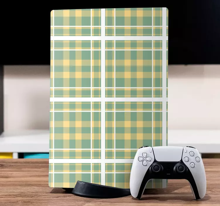 Plaid Pattern Cover PS5 skin - TenStickers