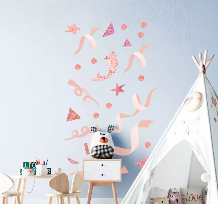 Playful Pastel Graphics nursery wall sticker - TenStickers