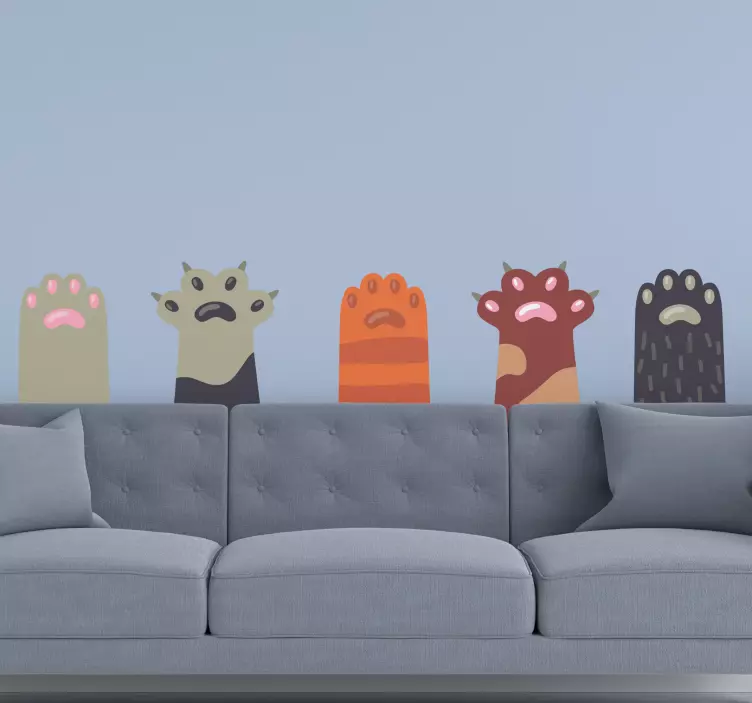 Playful Paw Prints wall sticker - TenStickers