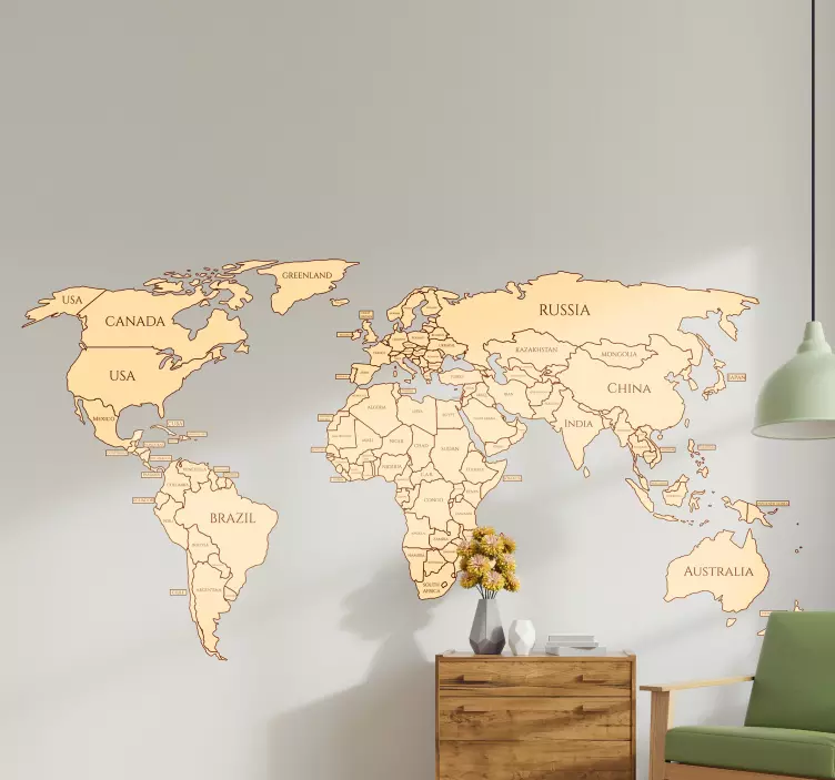 Political World Wall Sticker - TenStickers