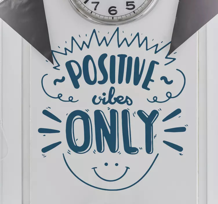 Positive vibes only motivational sticker - TenStickers