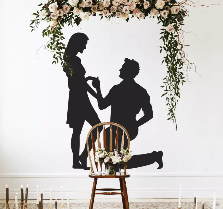 Proposal Couple Wall Sticker - TenStickers