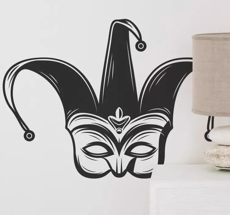 pulcinella mask wall sticker - TenStickers