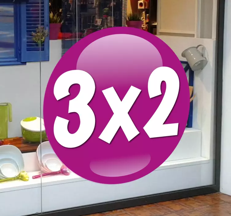 Purple Customisable Promotion Window Sticker - TenStickers