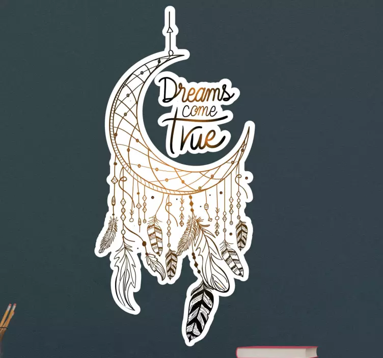 Quote sticker moon dream catcher - TenStickers