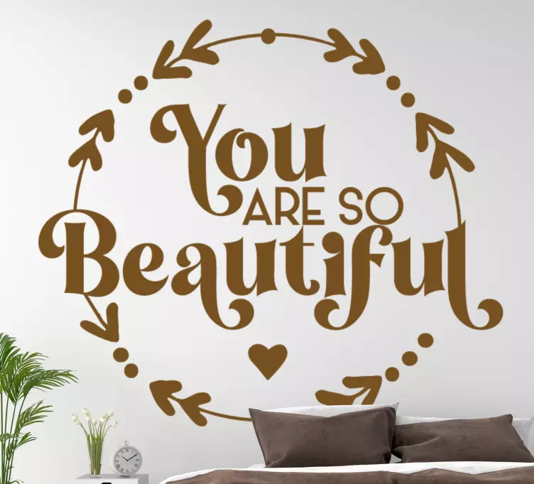 Quote sticker you are so beautiful - TenStickers