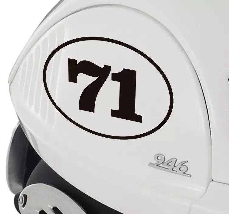 Racing number vehicle motorbike sticker - TenStickers