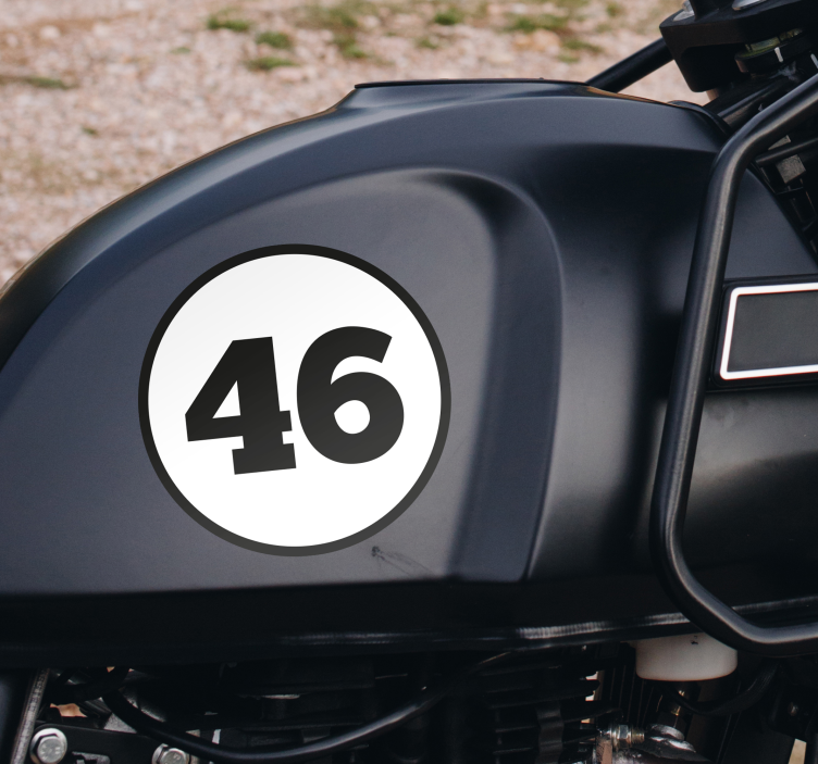rally number motorcycle sticker - TenStickers