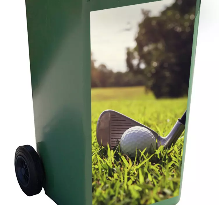 Recycling decal for bin golf club close-up - TenStickers