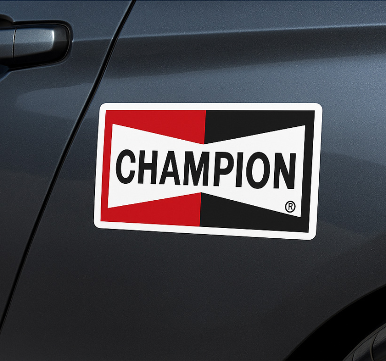 Red black champion  car sticker - TenStickers