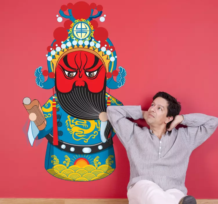 Red Face Devil Wall Sticker - TenStickers