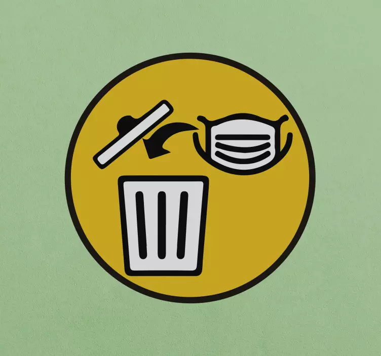 Remove face mask vinyl sign decal - TenStickers