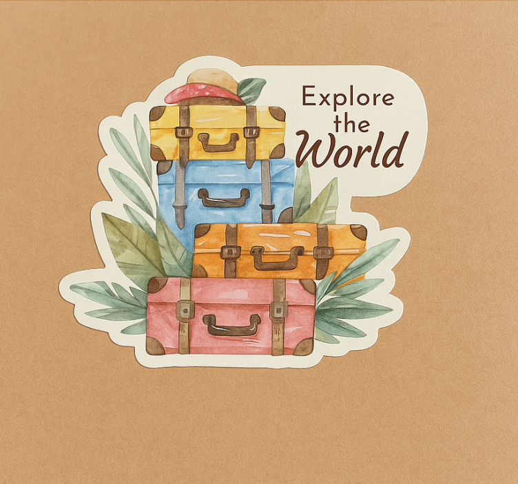 Retro Travel Journey wall sticker - TenStickers