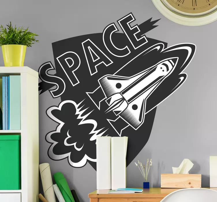 Rocket Launch Concept space wall sticker - TenStickers